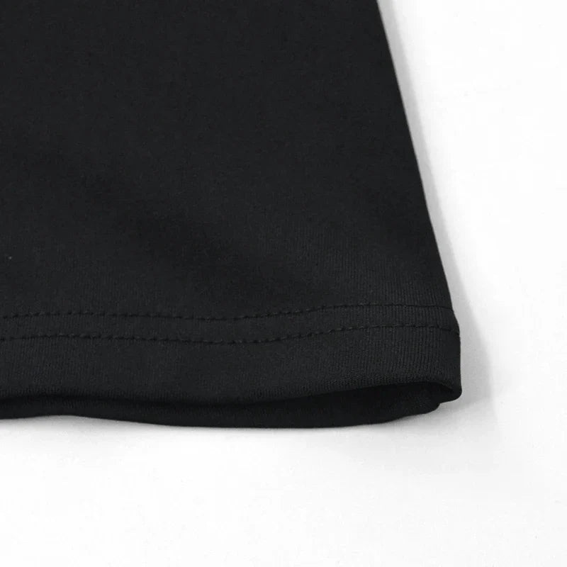 Elegant Black A-Line Mini Dress for Women Summer Short Sleeve Casual and Party Wear Slim Fit Fashionable Streetwear