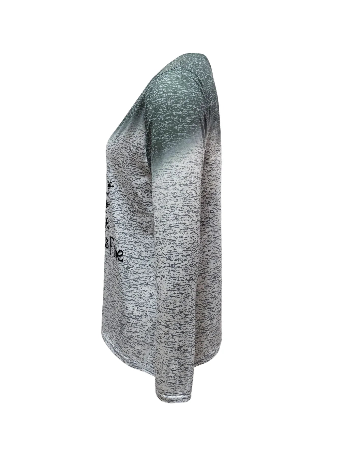 Women's Casual Cat Print Crew Neck Long Sleeve T-Shirt Soft Cotton Blend for Spring and Fall