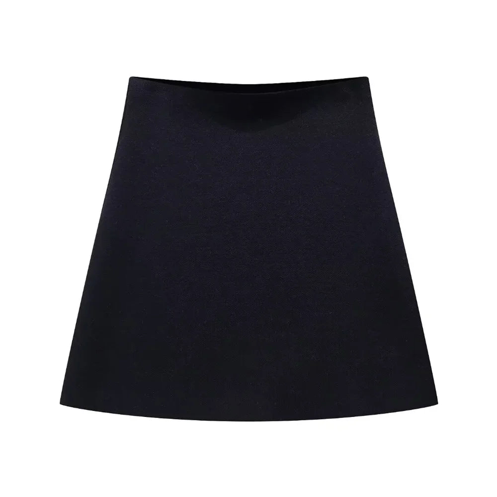 Women's Fashionable Knitted Slim Fit Jacket and Skirt Set Lightweight Casual Two-Piece Outfit for Spring and Summer