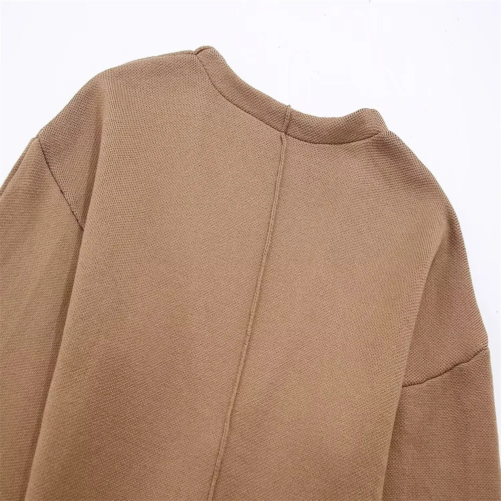 Women's Fashionable Knitted Slim Fit Jacket and Skirt Set Lightweight Casual Two-Piece Outfit for Spring and Summer