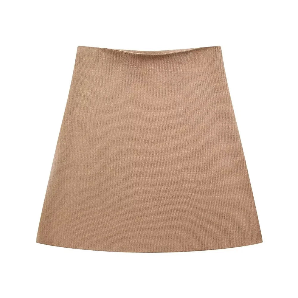 Women's Fashionable Knitted Slim Fit Jacket and Skirt Set Lightweight Casual Two-Piece Outfit for Spring and Summer