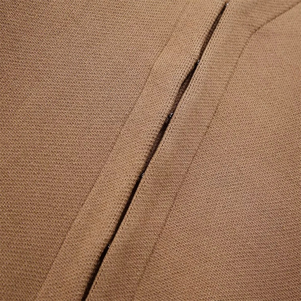 Women's Fashionable Knitted Slim Fit Jacket and Skirt Set Lightweight Casual Two-Piece Outfit for Spring and Summer