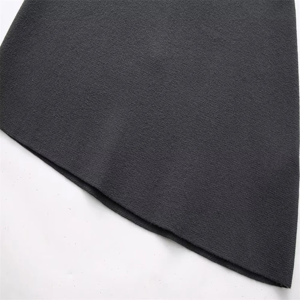 Women's Fashionable Knitted Slim Fit Jacket and Skirt Set Lightweight Casual Two-Piece Outfit for Spring and Summer