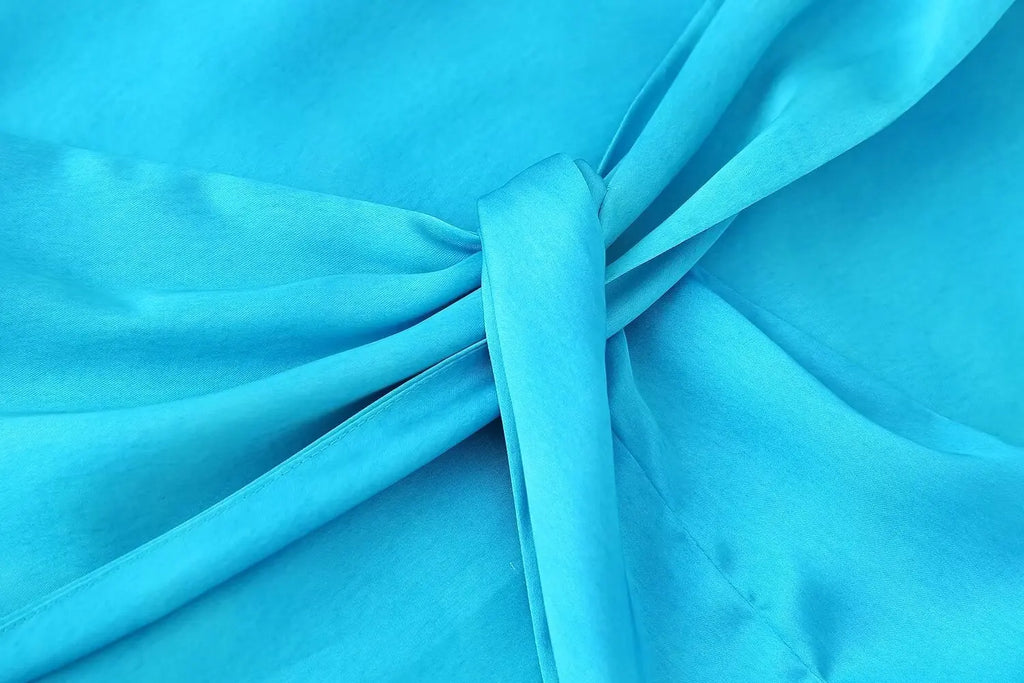 Asymmetrical Tie-Dye Gradient Satin Dress for Women Long Dress Street Style Fashion Summer Elegant Wear