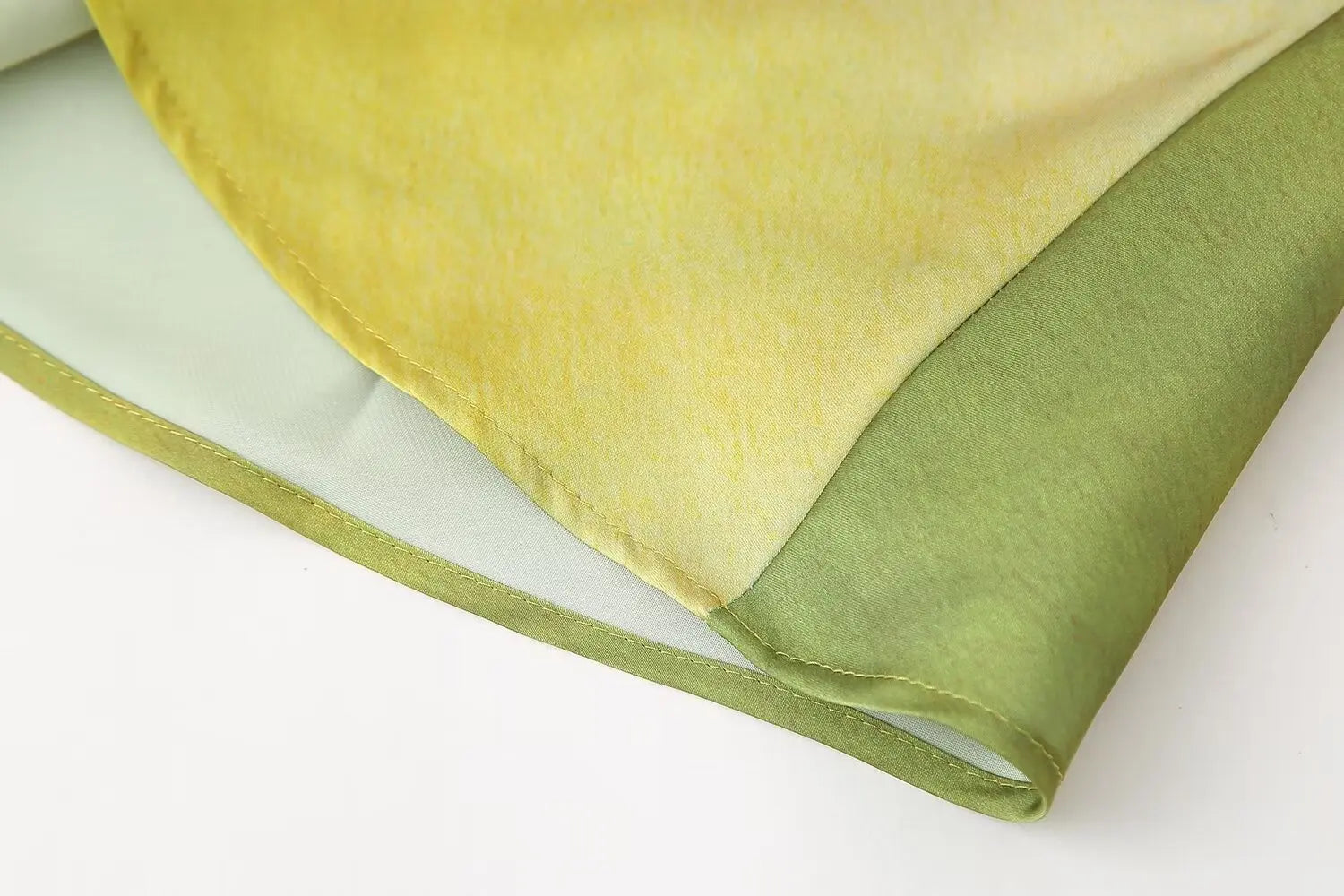 Asymmetrical Tie-Dye Gradient Satin Dress for Women Long Dress Street Style Fashion Summer Elegant Wear