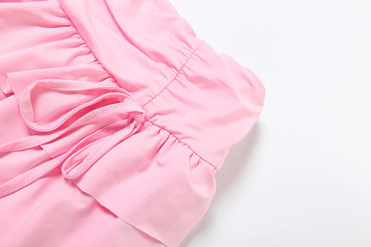 Women's Sexy 2 Piece Set Halter Swing Collar Tank Top with Tiered Skirt Matching Beach Party Vacation Outfit Elegant Clubwear