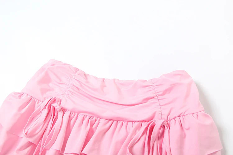 Women's Sexy 2 Piece Set Halter Swing Collar Tank Top with Tiered Skirt Matching Beach Party Vacation Outfit Elegant Clubwear