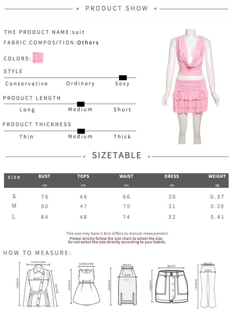 Women's Sexy 2 Piece Set Halter Swing Collar Tank Top with Tiered Skirt Matching Beach Party Vacation Outfit Elegant Clubwear