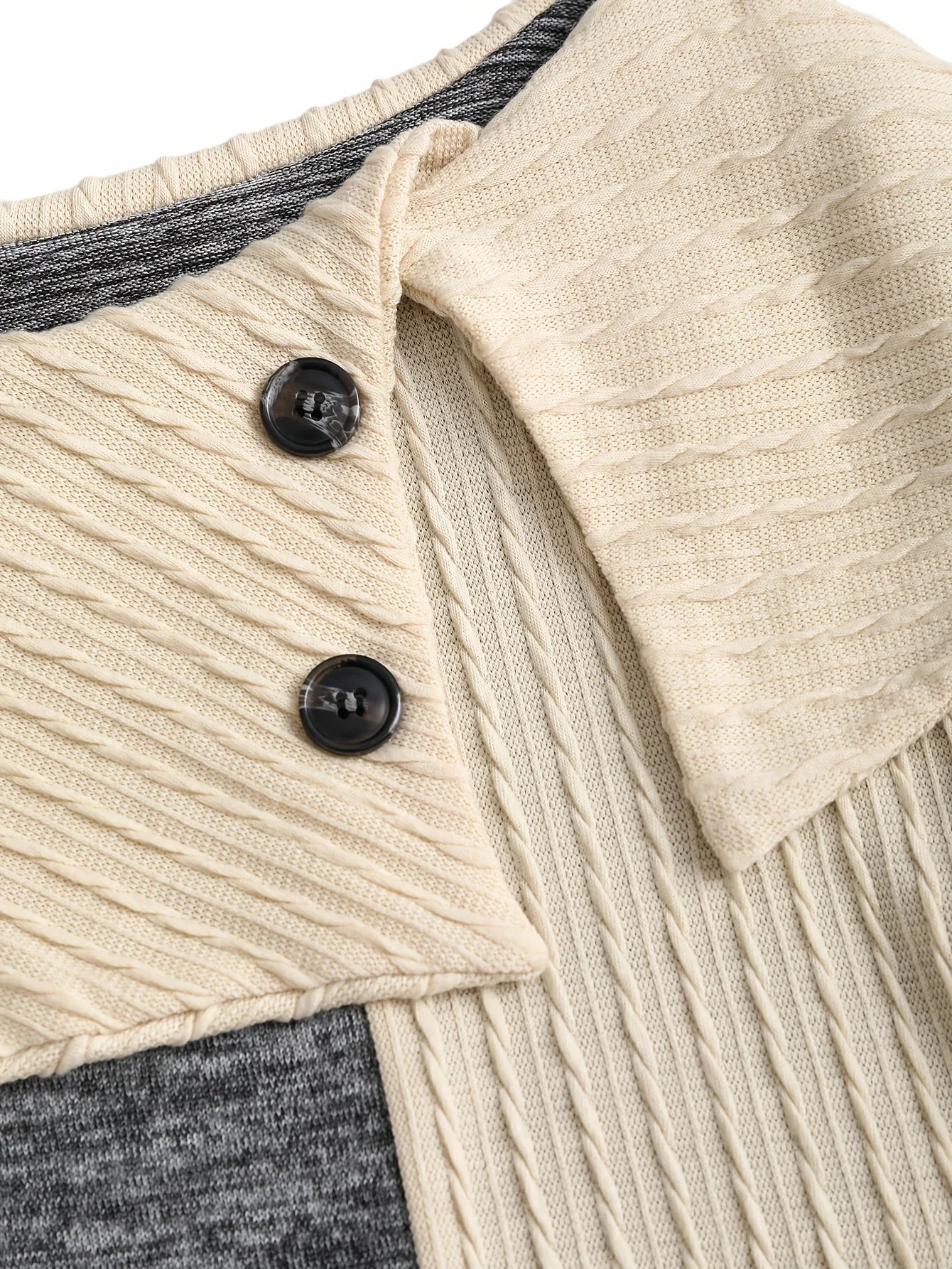 Lace-Up Decoration Lapel Collar Imitation Button Hem Long Sleeve Autumn Winter Shirt