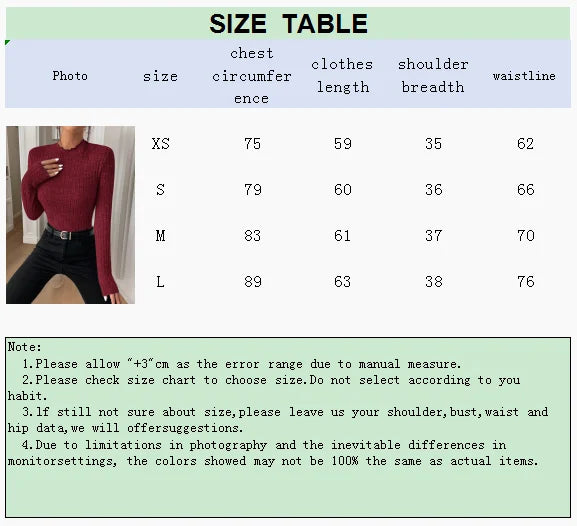 Black Fungus Edge Semi High Neck Knitted Base Shirt Long Sleeve Fashion Top for Spring Autumn Winter