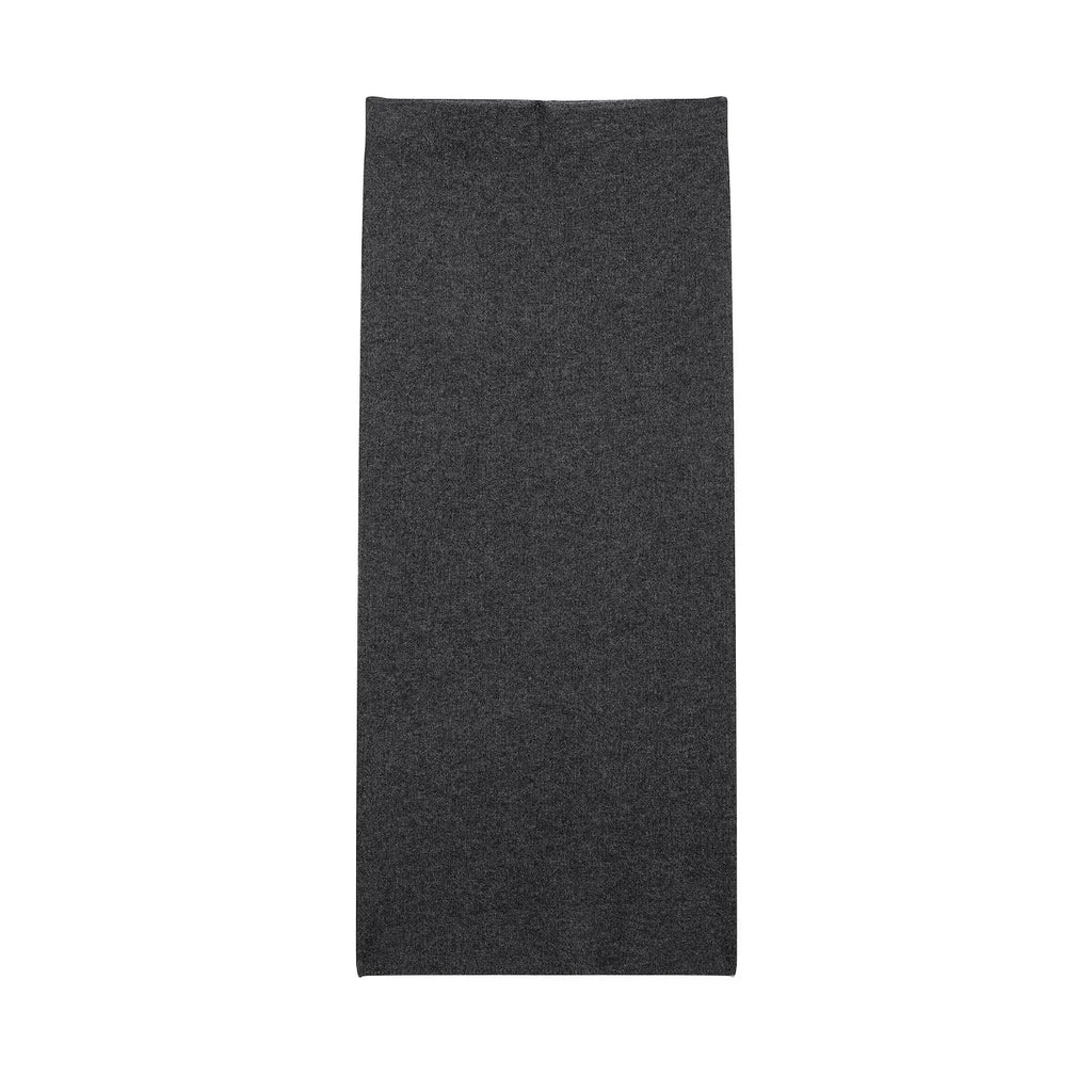 Women's College Style Diamond Check Belted Waist Sweater and Flat Midi Skirt Two-Piece Set