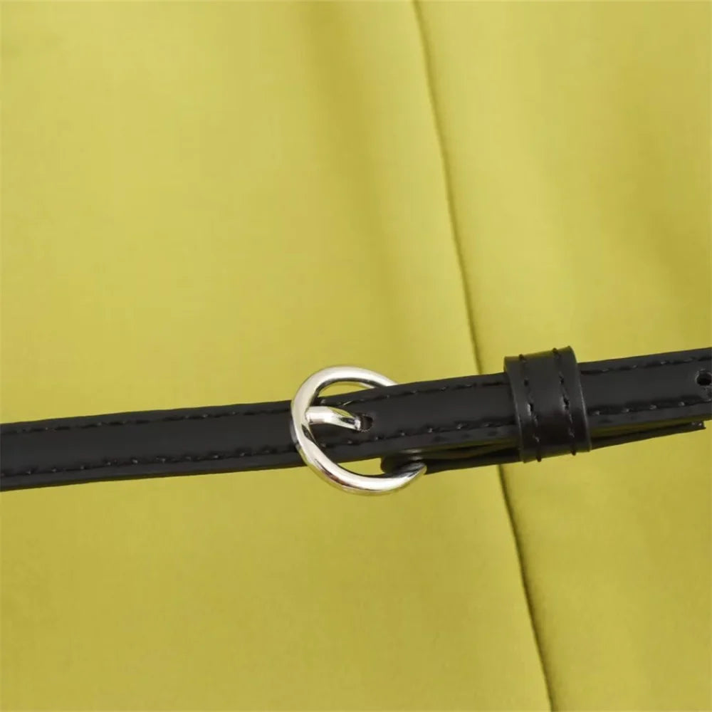 Chic Autumn Belted Suit Set with Elegant Niche Temperament Half Skirt for Stylish Layered Looks