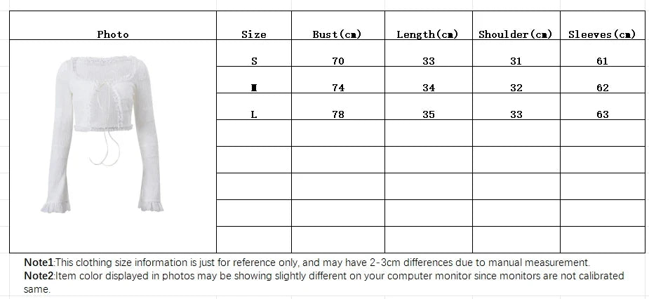 Women's Spring Knitted Square Collar Cardigan with Flared Sleeves and Sweet Ruffled Shorts Set