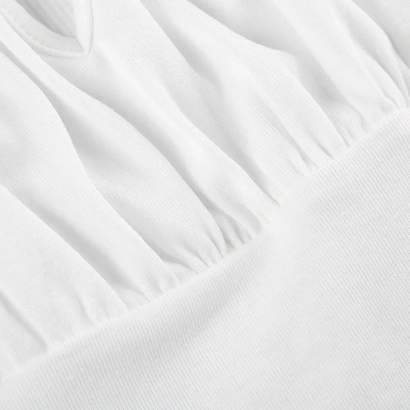 Lace Stitching Kawaii Long Sleeve T-Shirt for Women Slim Fit Casual Square Collar Basic Pullover Top for Spring and Autumn