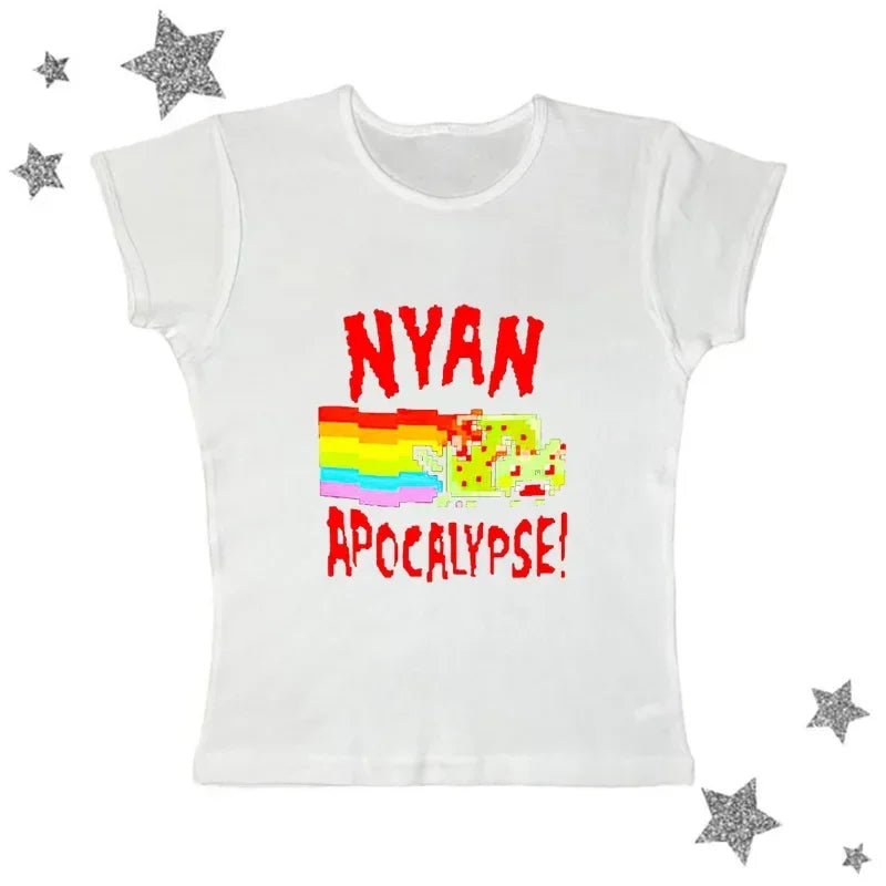 Funny Wile E Coyote Graphic T-Shirt for Men and Women Casual Cartoon Tee Streetwear Y2K Hip Hop Gothic Style Cotton Top