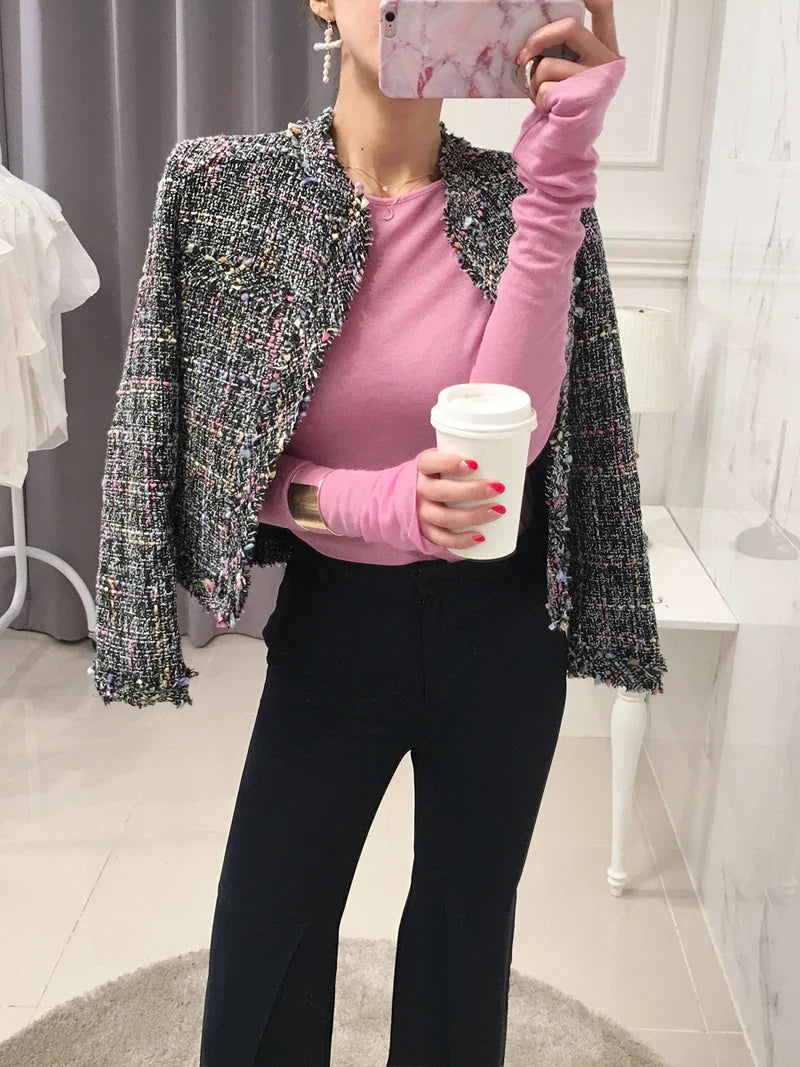 Slim Fit Long Sleeve Women's T-Shirt Stretchy Basic Soft Knit Top Stylish Casual Tee