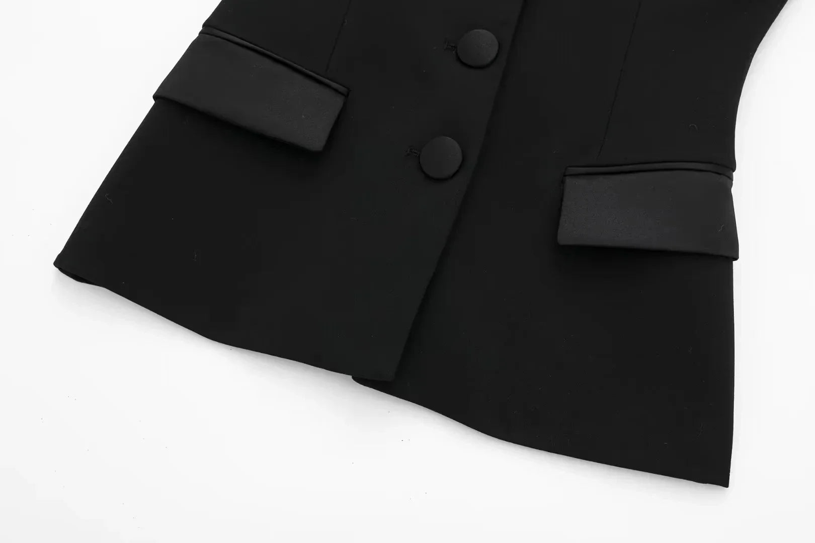 Casual Red Tube Top and Slim Slit Shorts Set for Women with Front Button Corset Detail Summer Office Lady Outfit