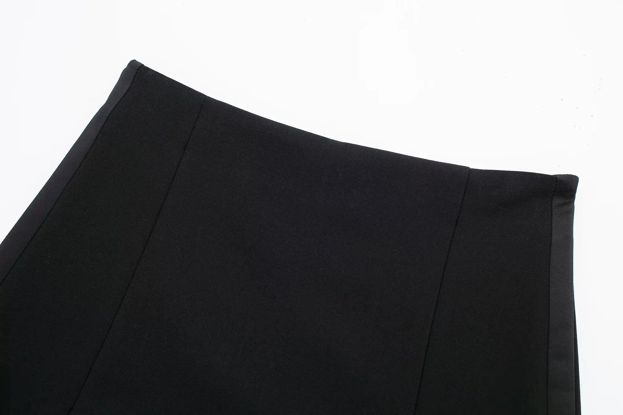 Casual Red Tube Top and Slim Slit Shorts Set for Women with Front Button Corset Detail Summer Office Lady Outfit