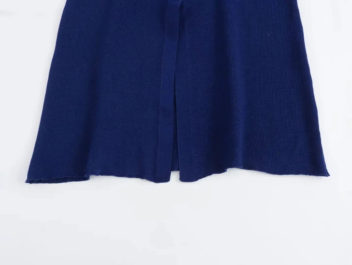 Elegant Solid Knitted Sleeveless Dress with Pockets and Single Breasted O Neck for Office Lady