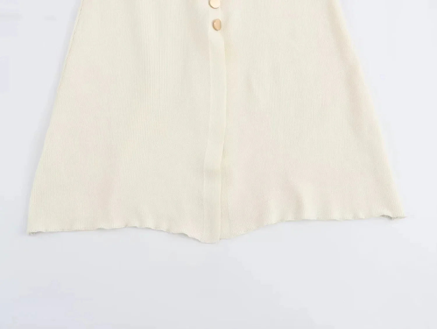 Elegant Solid Knitted Sleeveless Dress with Pockets and Single Breasted O Neck for Office Lady