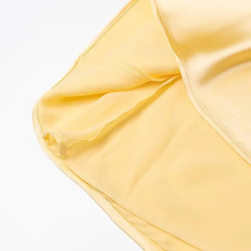 Elegant Summer Yellow V Neck Sling Dress for Women Sleeveless Maxi Robe Perfect for Parties and Holidays