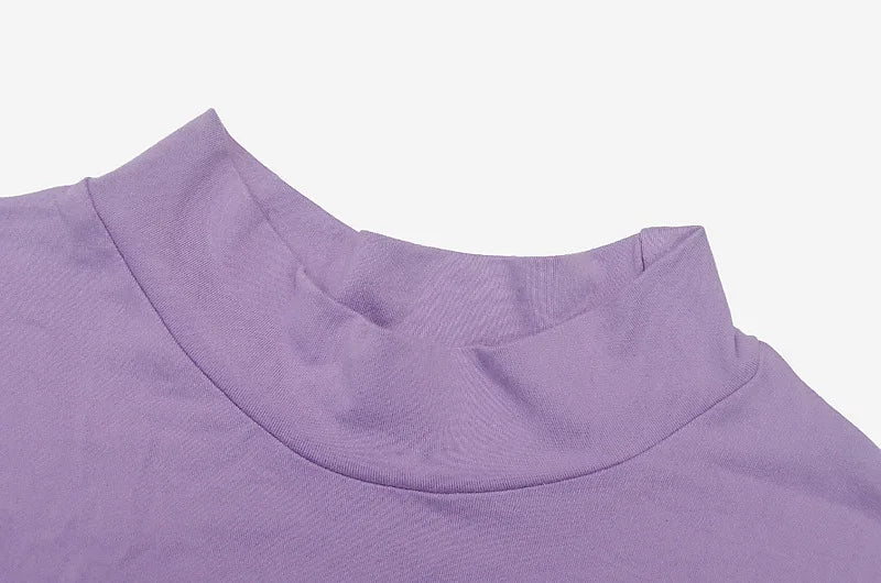 Elegant Lace Up Dress Solid Pleated Slim Fit Mini Bodycon Dress for Parties and Casual Wear in Purple and Black