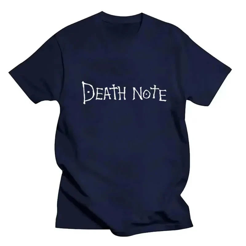 Harajuku Anime Death Note Printed Oversized T-Shirt for Men and Women Trendy Manga Summer Top