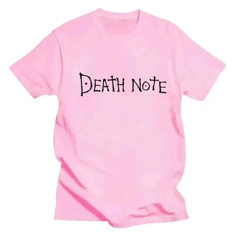 Harajuku Anime Death Note Printed Oversized T-Shirt for Men and Women Trendy Manga Summer Top