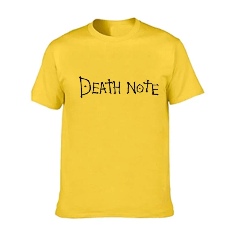 Harajuku Anime Death Note Printed Oversized T-Shirt for Men and Women Trendy Manga Summer Top