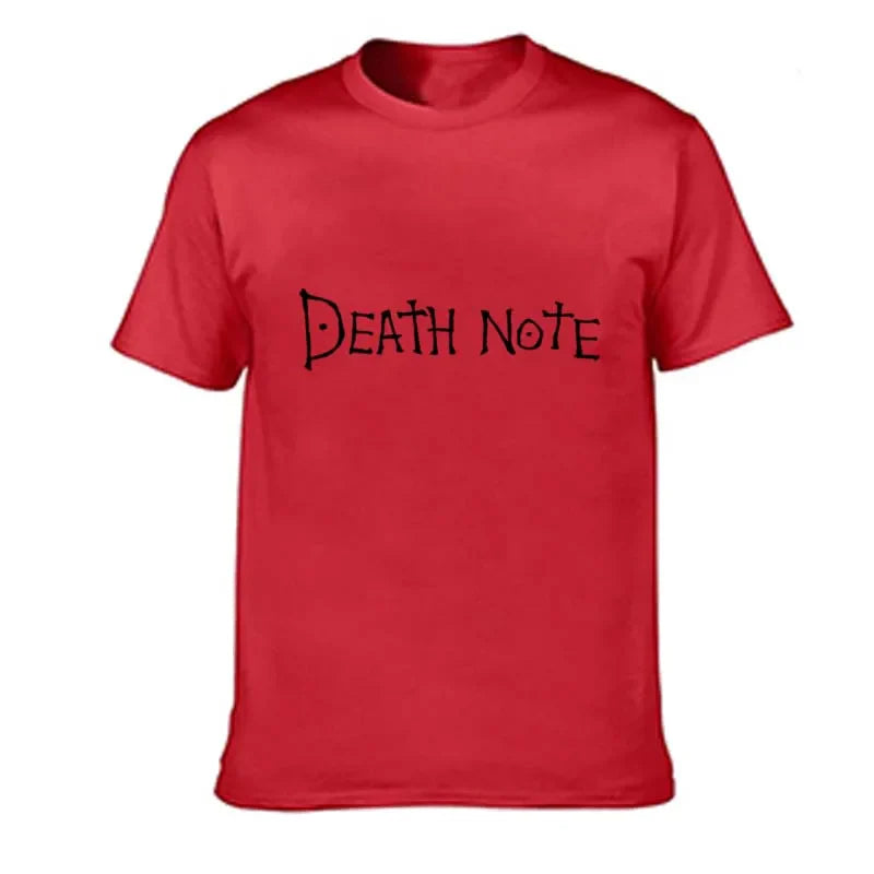 Harajuku Anime Death Note Printed Oversized T-Shirt for Men and Women Trendy Manga Summer Top