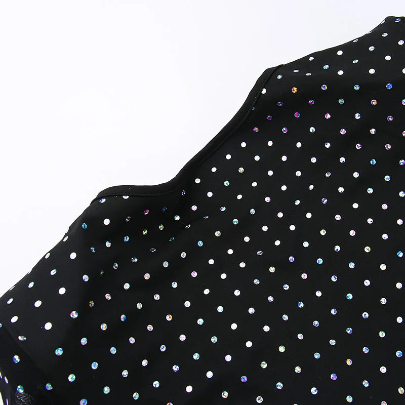 Autumn Winter Sequin Hollow Out Maxi Dress for Women Long Sleeve Lace Up Bodycon Party Club Wear Elegant Mesh Evening Gown