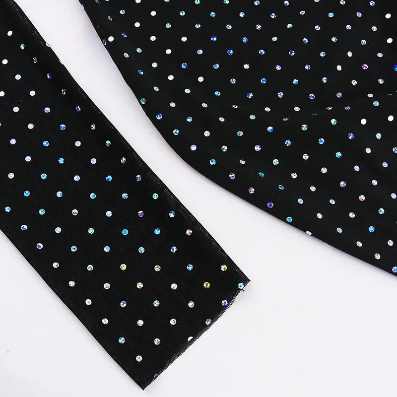 Autumn Winter Sequin Hollow Out Maxi Dress for Women Long Sleeve Lace Up Bodycon Party Club Wear Elegant Mesh Evening Gown