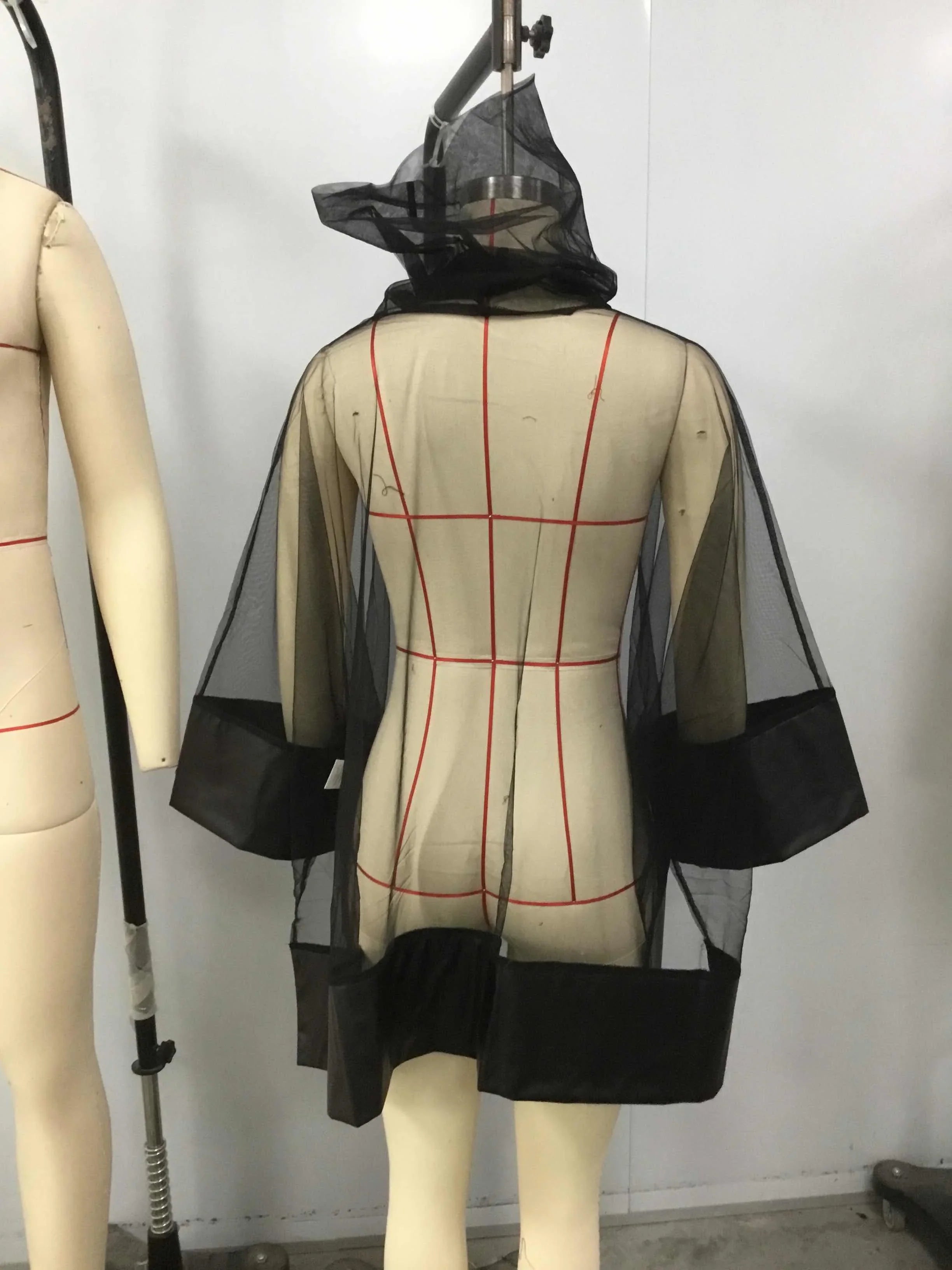 Fashion Cowl Neck Sheer Patchwork 3/4 Sleeve Irregular Hem Tee Top Vintage Harajuku Streetwear Casual Elegant Shirt