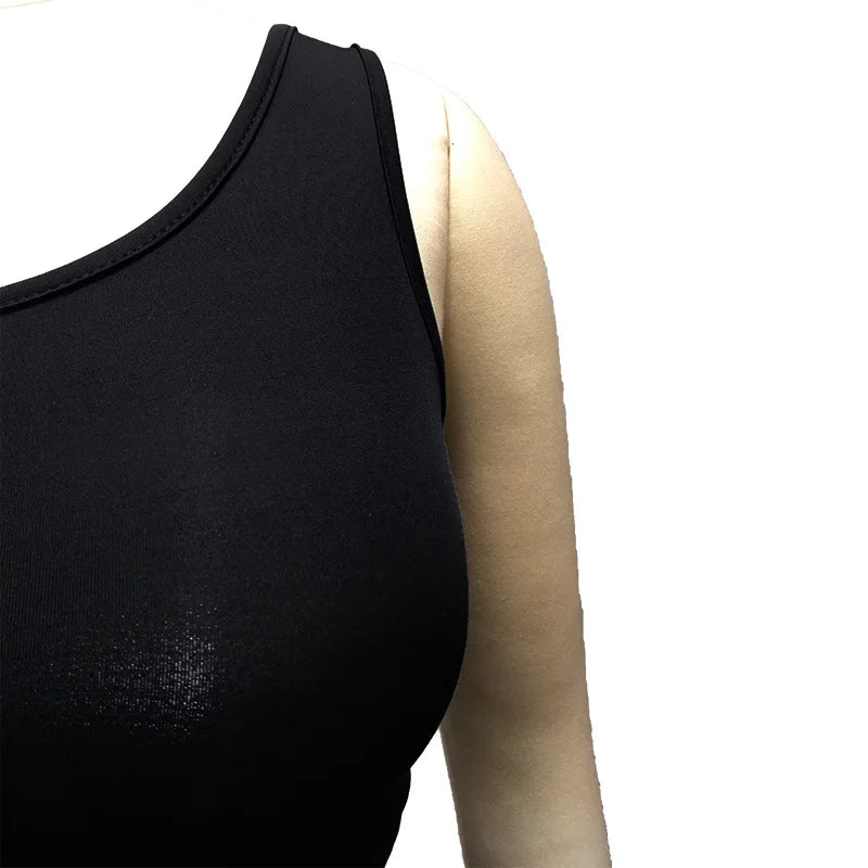 Sexy Summer Women Two Piece Set One Shoulder Sleeveless Crop Top with High Waist Side Slit Pleated Skirt Matching Streetwear Outfit