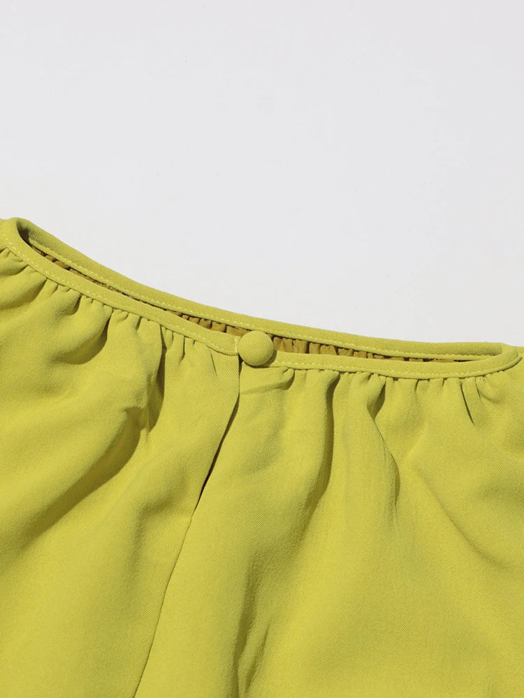 Elegant Two Piece Set for Women Long Sleeve Round Neck Top with High Waist Pleated Skirt Chic and Sophisticated Solid Color Outfit