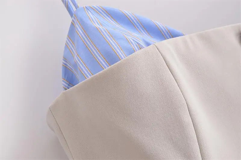 Chic Patchwork Tube Top Dress for Women Elegant Mini Summer Holiday Casual Street Fashion Youth Style