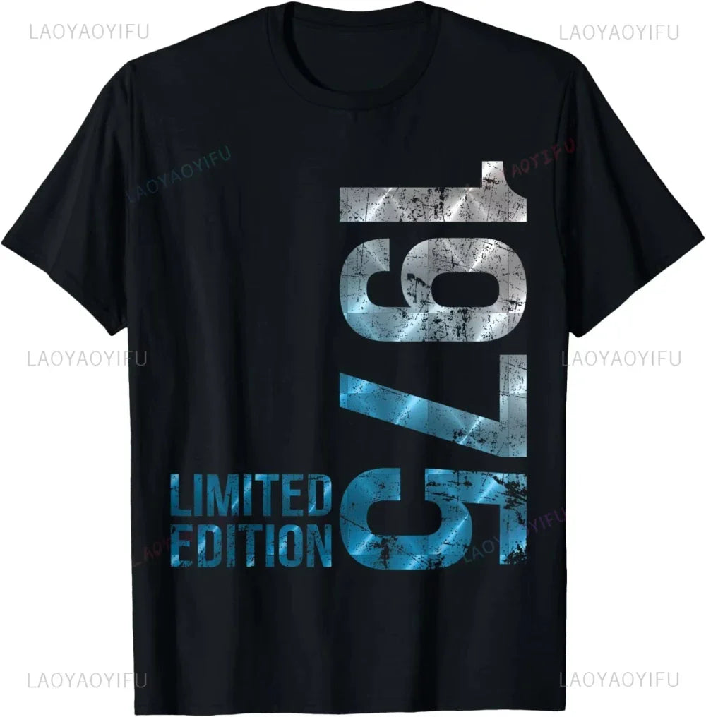 Vintage 50th Birthday Party T-Shirt for Men and Women Classic 50 Years Old Graphic Tee Casual Streetwear Top