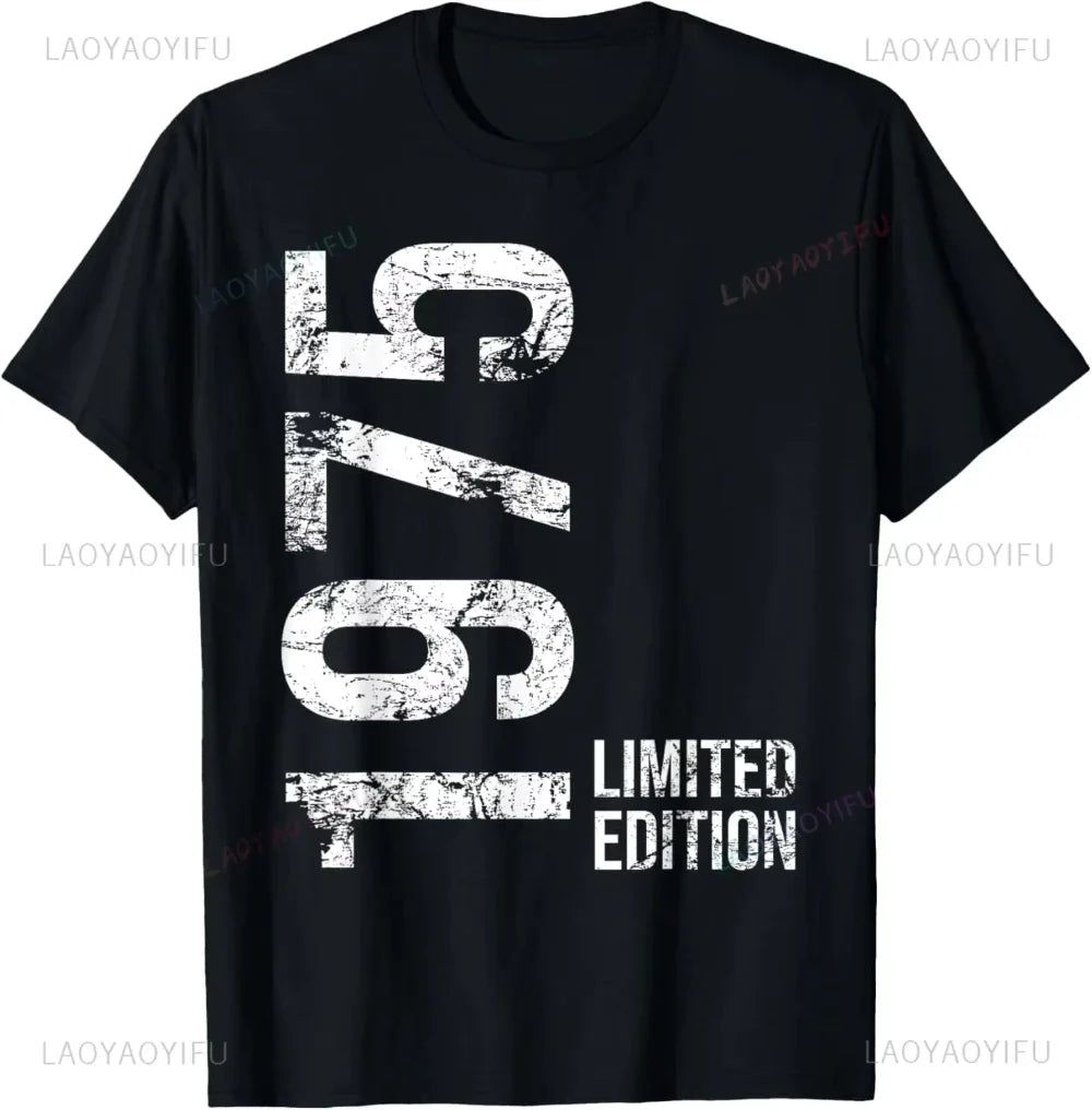 Vintage 50th Birthday Party T-Shirt for Men and Women Classic 50 Years Old Graphic Tee Casual Streetwear Top