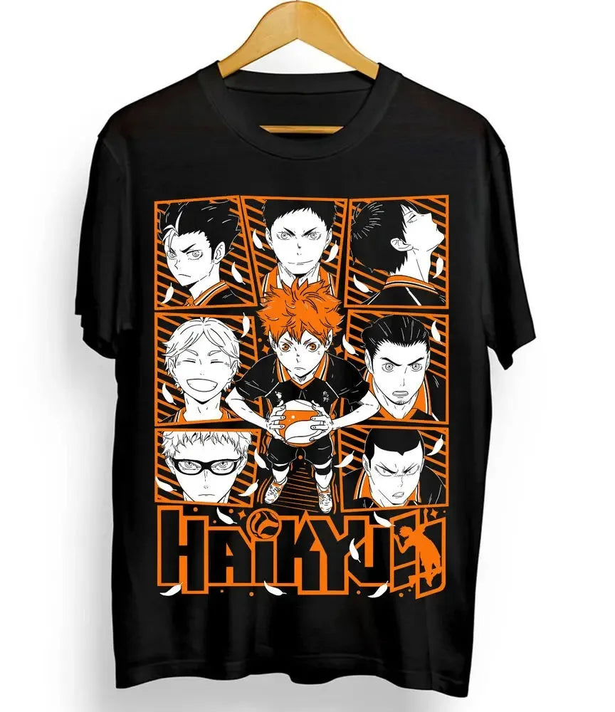 Summer Women's Short Sleeve Anime T-Shirt Haikyuu Volleyball Kuroo Tetsurou Kozume Kenma Graphic Tee All Sizes