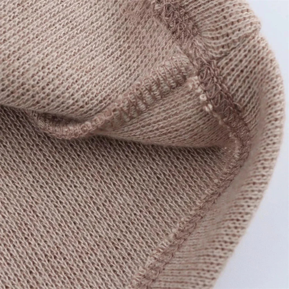 Womens Round Neck Solid Color Top with Knot Detail and Short Sleeve Skirt Set Elegant Casual Outfit