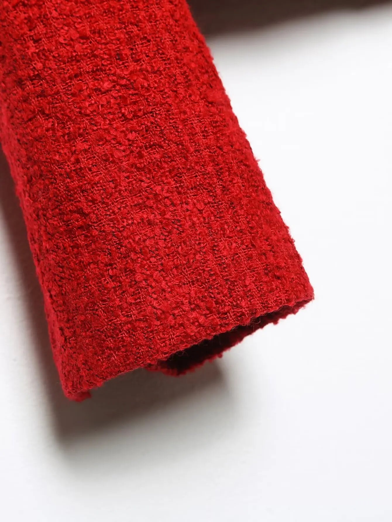 Women Textured Double Breasted Blazer and High Waist Skirt Set with O-Neck Jacket, Front Pockets, Side Slit, and Hidden Zip Closure for Chic Fall Fashion