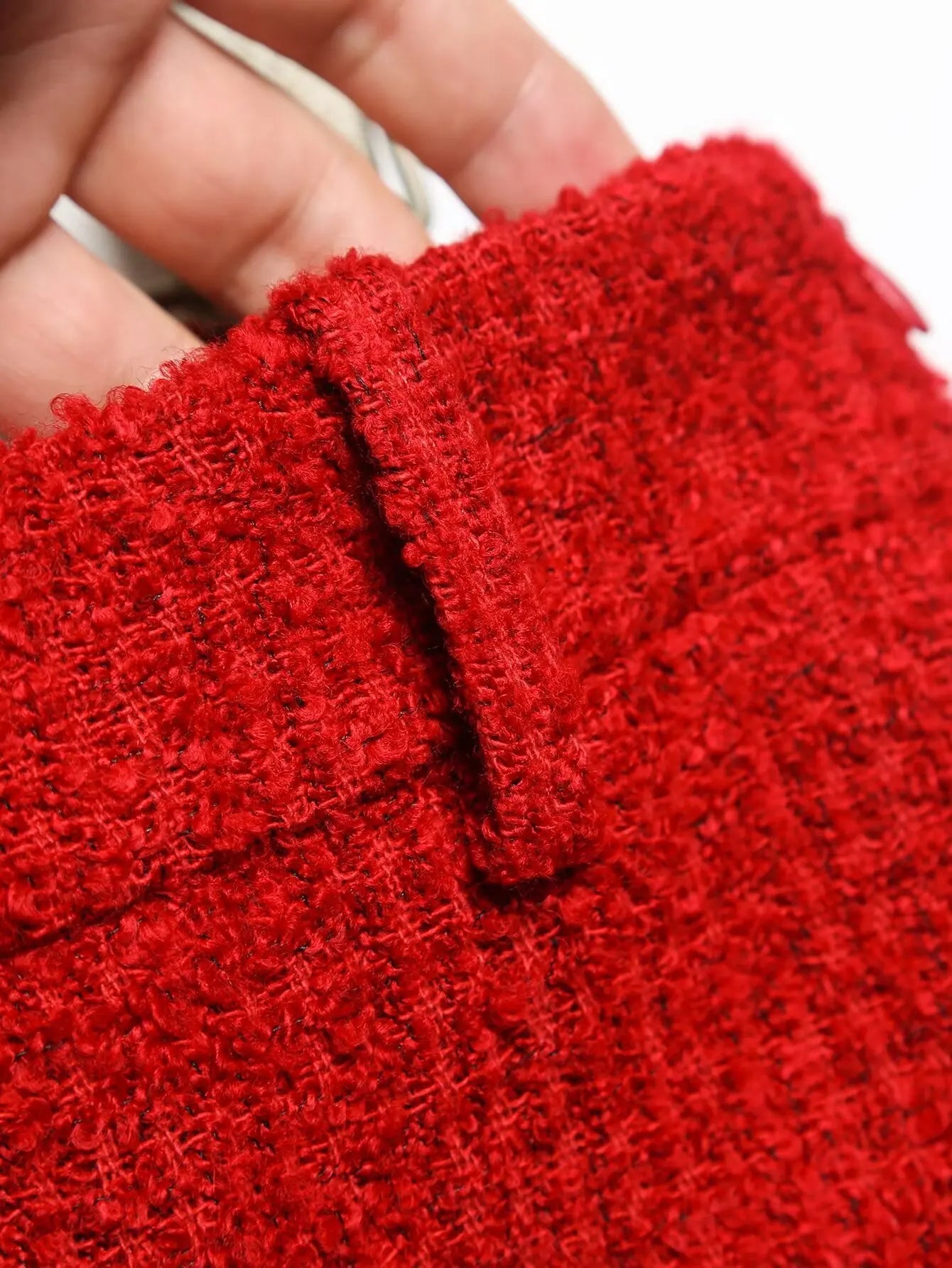 Women Textured Double Breasted Blazer and High Waist Skirt Set with O-Neck Jacket, Front Pockets, Side Slit, and Hidden Zip Closure for Chic Fall Fashion