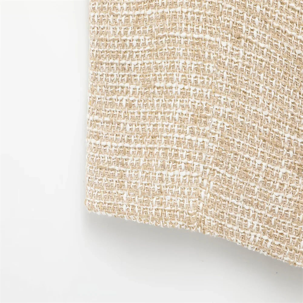 Women Tweed Sleeveless Button-Up Vest and Asymmetric Belted Shorts Set Stylish Two-Piece Outfit