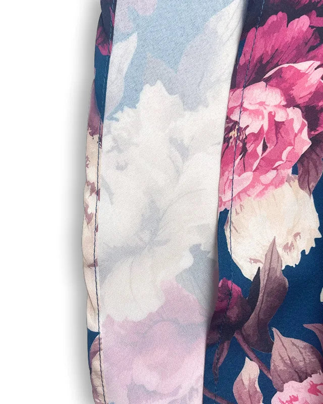 Women Sexy Spaghetti Strap Backless Crop Top With High Waist Ruffled Stitching Skirt Two-Piece Summer Vacation Printed Set