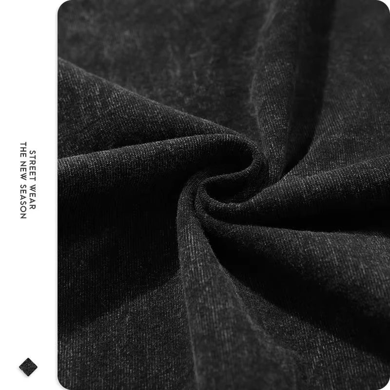 Nakahara Chuuya Vintage Washed Oversized T-Shirt Anime Bungo Stray Dogs Streetwear Tee with Dazai Osamu and Atsushi Design for Men