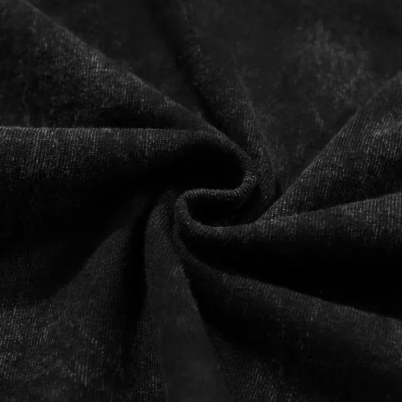 Nakahara Chuuya Vintage Washed Oversized T-Shirt Anime Bungo Stray Dogs Streetwear Tee with Dazai Osamu and Atsushi Design for Men