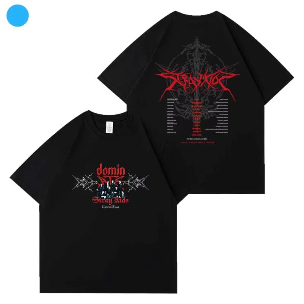 Kpop Straykids Cotton T-Shirt for Men and Women Featuring Seungmin Felix Hyunjin Jeongin Minho Short Sleeve Tee