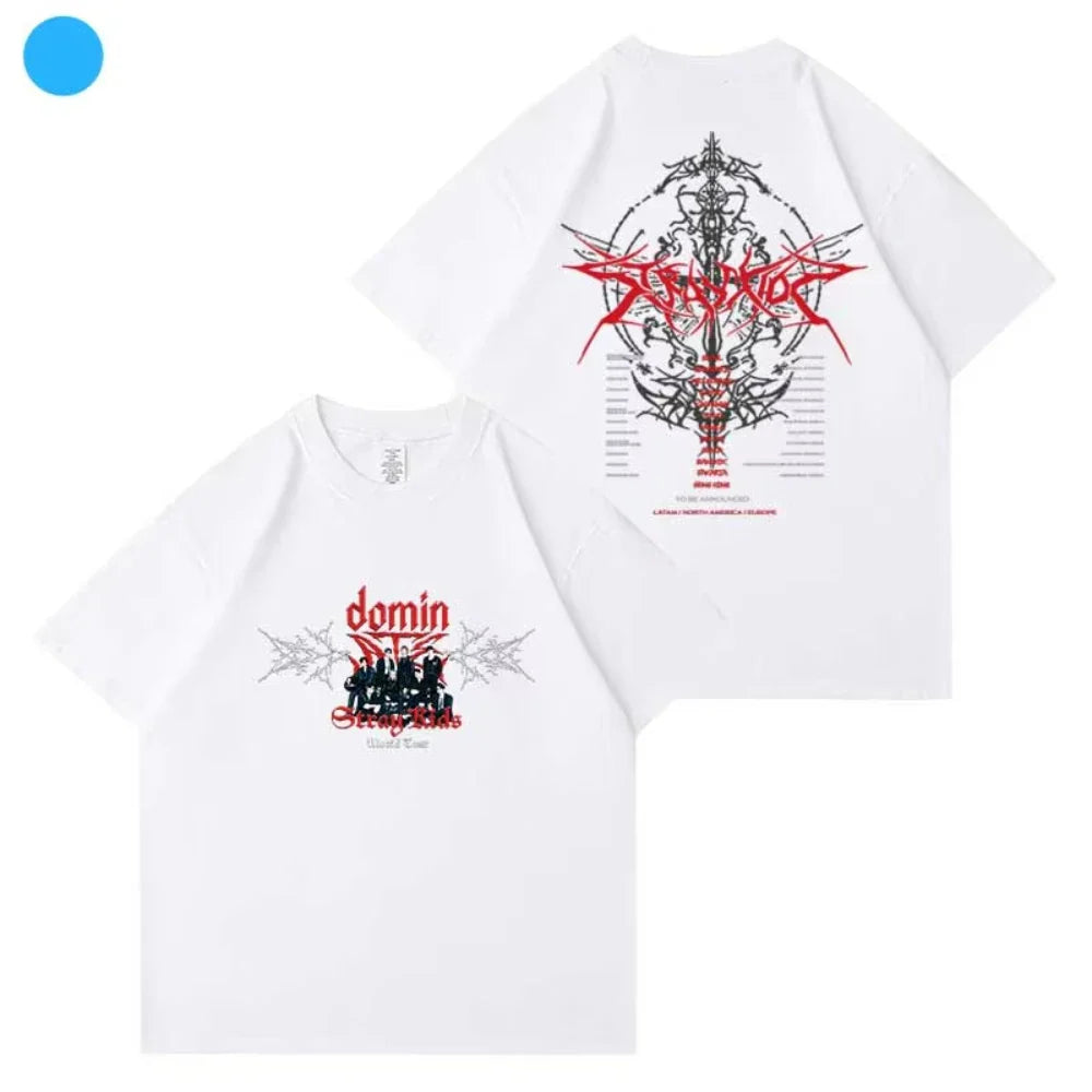 Kpop Straykids Cotton T-Shirt for Men and Women Featuring Seungmin Felix Hyunjin Jeongin Minho Short Sleeve Tee