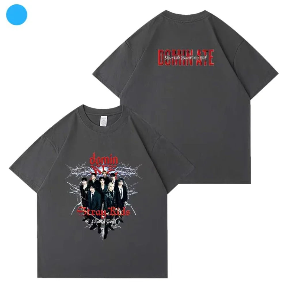 Kpop Straykids Cotton T-Shirt for Men and Women Featuring Seungmin Felix Hyunjin Jeongin Minho Short Sleeve Tee