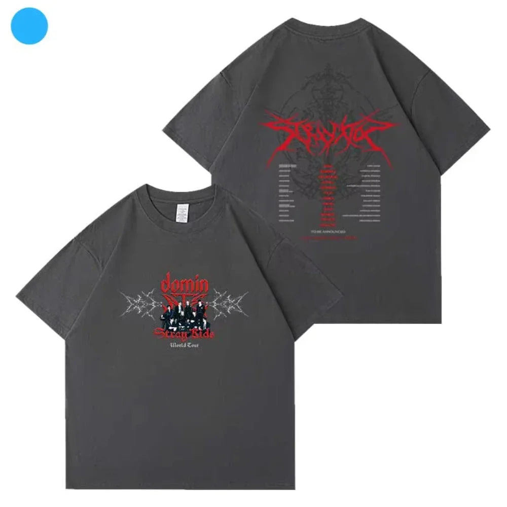 Kpop Straykids Cotton T-Shirt for Men and Women Featuring Seungmin Felix Hyunjin Jeongin Minho Short Sleeve Tee